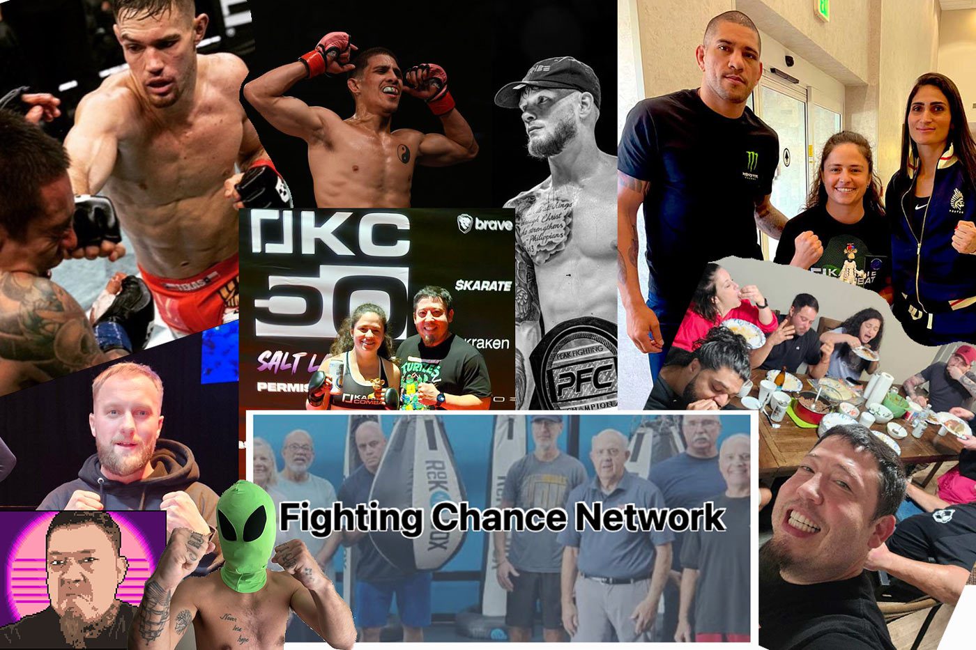 Fighting Chance Network Image with fighters, influencers, clients and RIck